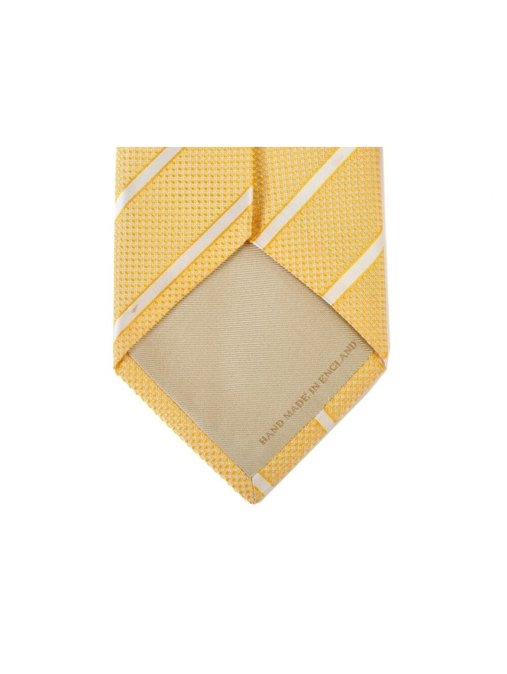 Burberry White on Yellow Striped Tie 33882 - Picture 3 of 5